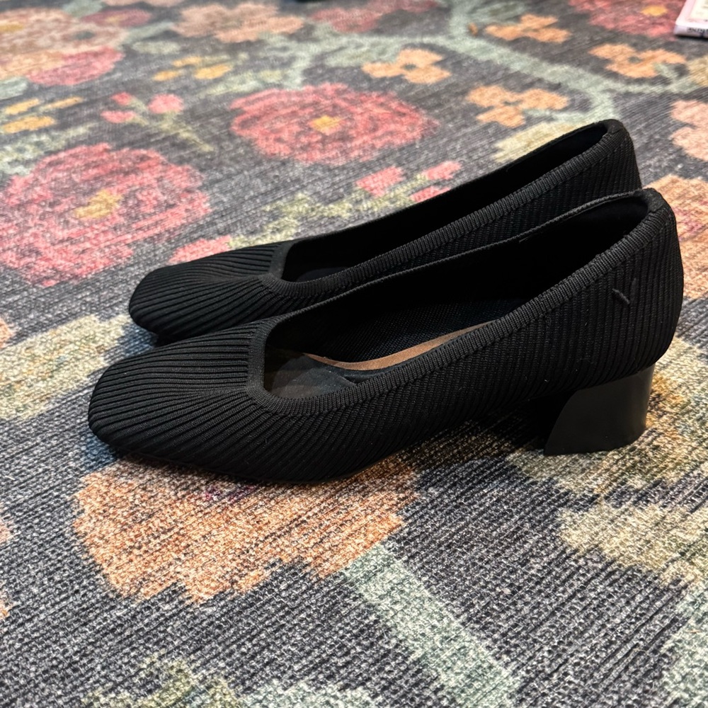 Vivaia Square-Toe Knit Chunky Heels (Melody) - Picture 4 of 6